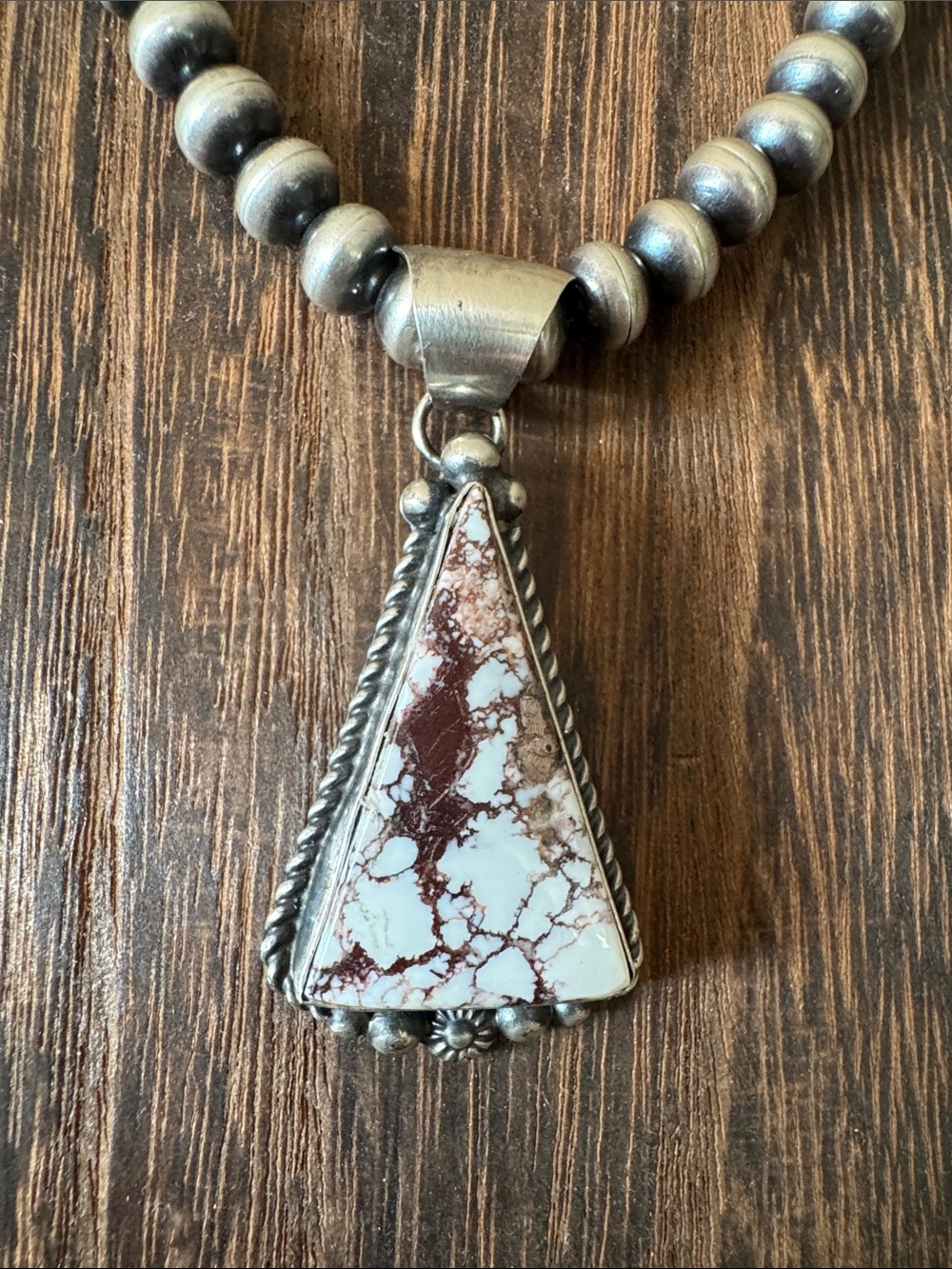Sterling Silver & Wild Horse Pendant by Robert Shakey
